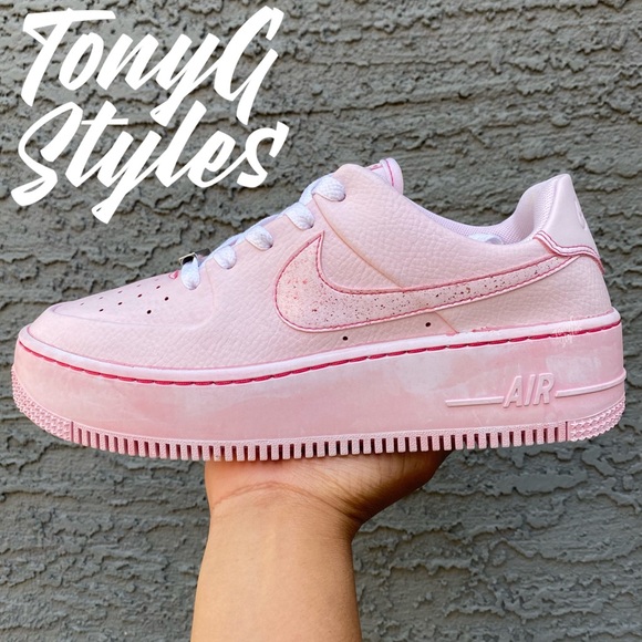 🌸NEW🌸 CUSTOM NIKE AIR FORCE 1 SAGE “ROSE WASH”